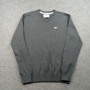 Arsenal Sweater Mens Small Gray‎ V Neck Soccer Harvey & Jones Cotton Knit